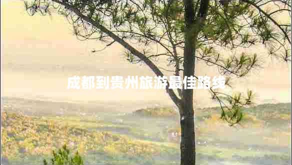 成都到貴州旅游最佳路線(xiàn)
