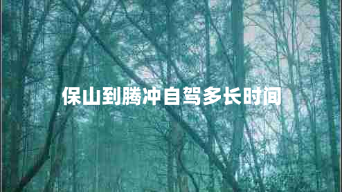 保山到騰沖自駕多長(cháng)時(shí)間