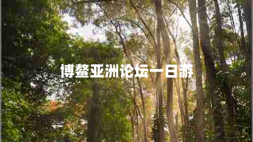 博鰲亞洲論壇一日游