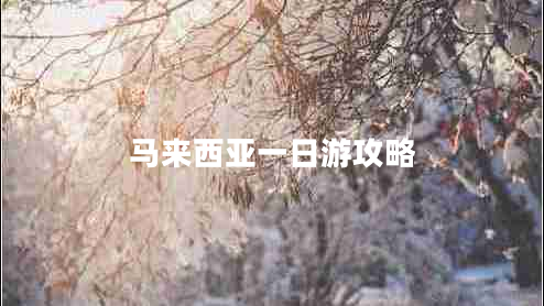 馬來(lái)西亞一日游攻略