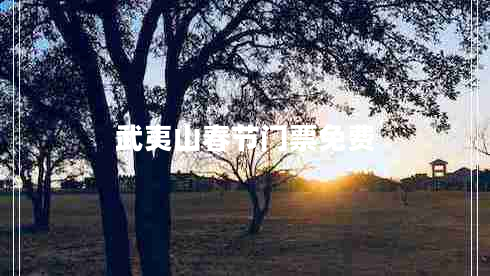 武夷山春節門(mén)票免費