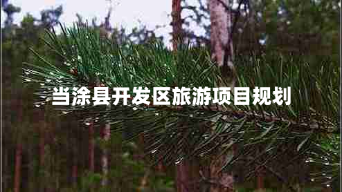 當涂縣開(kāi)發(fā)區旅游項目規劃
