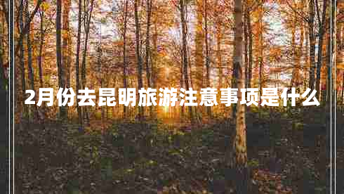 2月份去昆明旅游注意事項是什么