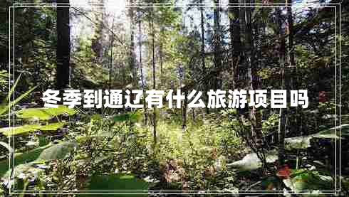 冬季到通遼有什么旅游項目嗎