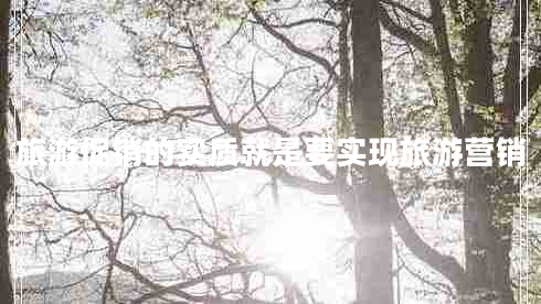 旅游促銷(xiāo)的實(shí)質(zhì)就是要實(shí)現旅游營(yíng)銷(xiāo)