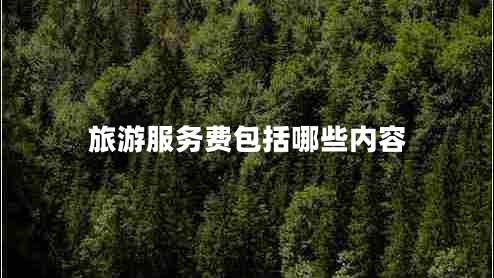 旅游服務(wù)費包括哪些內容