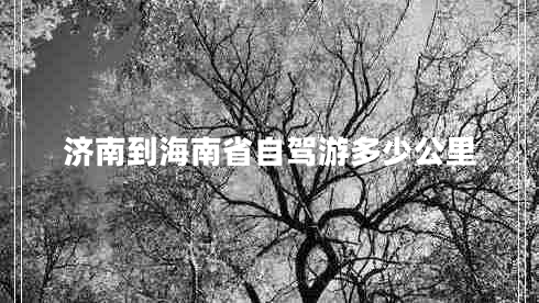 濟南到海南省自駕游多少公里