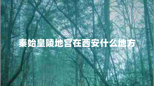 秦始皇陵地宮在西安什么地方