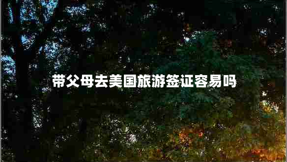 帶父母去美國旅游簽證容易嗎