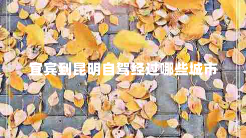 宜賓到昆明自駕經(jīng)過(guò)哪些城市