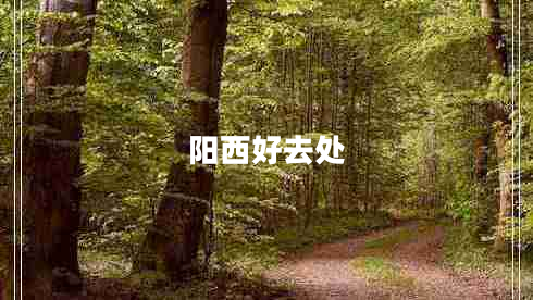 陽(yáng)西好去處