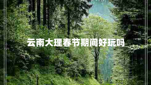 云南大理春節期間好玩嗎