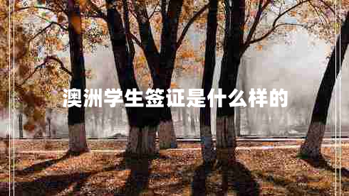 澳洲學(xué)生簽證是什么樣的