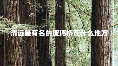 清遠最有名的玻璃橋在什么地方
