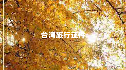 臺灣旅行證件