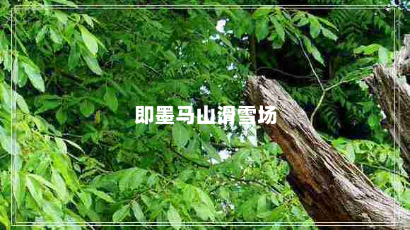 即墨馬山滑雪場(chǎng)
