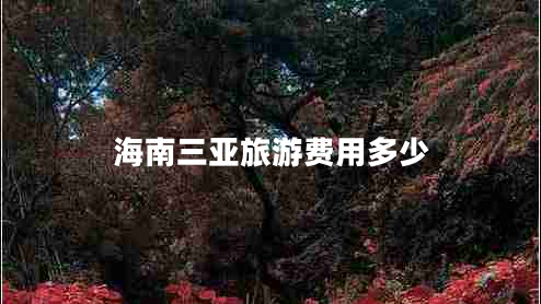 海南三亞旅游費用多少