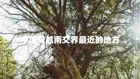 中國與越南交界最近的地方