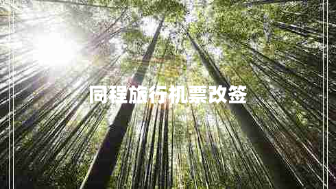 同程旅行機票改簽