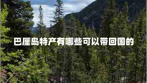 巴厘島特產(chǎn)有哪些可以帶回國的