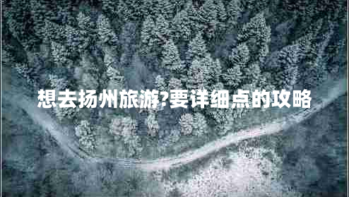 想去揚州旅游?要詳細點(diǎn)的攻略