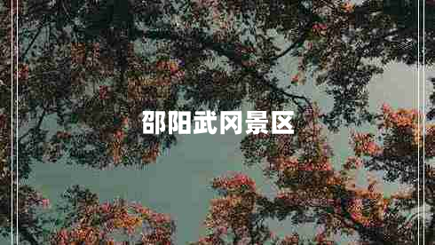 邵陽(yáng)武岡景區