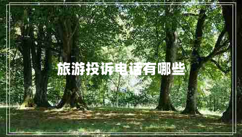 旅游投訴電話(huà)有哪些