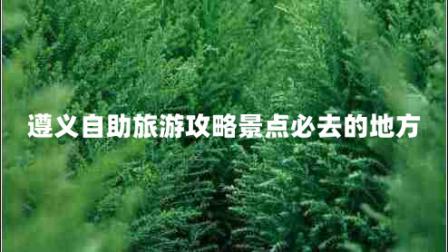 遵義自助旅游攻略景點(diǎn)必去的地方