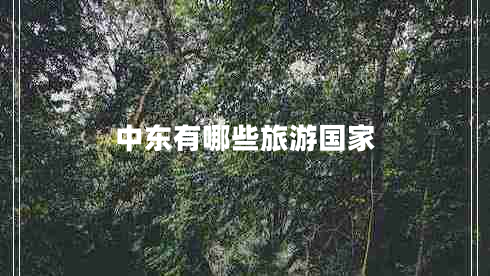 中東有哪些旅游國家