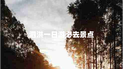 泗洪一日游必去景點(diǎn)