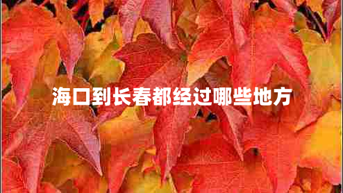 海口到長(cháng)春都經(jīng)過(guò)哪些地方
