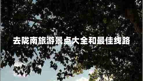 去隴南旅游景點(diǎn)大全和最佳線(xiàn)路