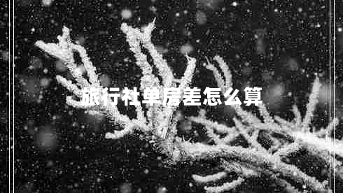 旅行社單房差怎么算