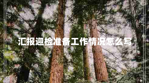 匯報迎檢準備工作情況怎么寫(xiě)