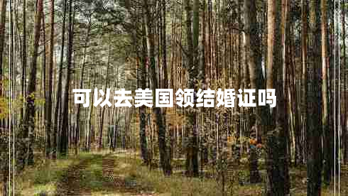 可以去美國領(lǐng)結婚證嗎