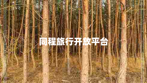 同程旅行開(kāi)放平臺