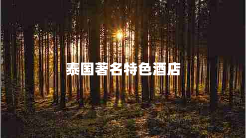 泰國著(zhù)名特色酒店