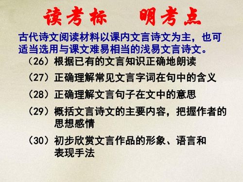 中考古詩(shī)句積累