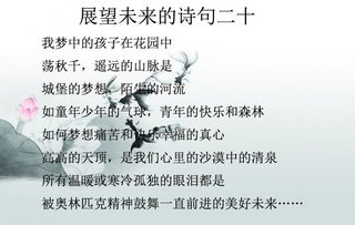 總結過(guò)去展望未來(lái)古詩(shī)句
