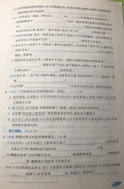 日積月累,四級,詩(shī)句,語(yǔ)文