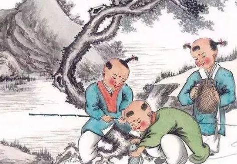 詩(shī)句,嬉戲,描寫(xiě),兒童