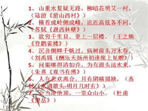小升初古詩(shī)句常考哪些
