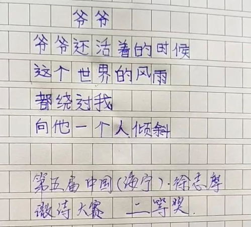 關(guān)于爺爺的優(yōu)美詩(shī)句