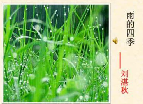 關(guān)于雨的詩(shī)句雨的四季
