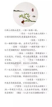 含酒的詩(shī)句古詩(shī)