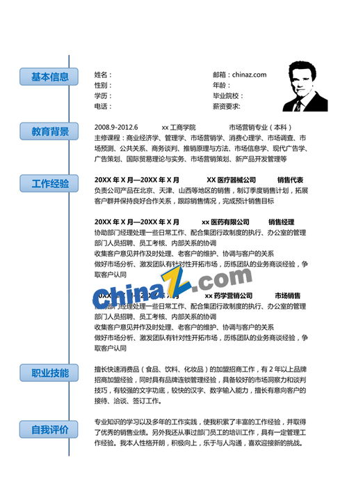醫藥器械銷(xiāo)售人員個(gè)人簡(jiǎn)歷范文()