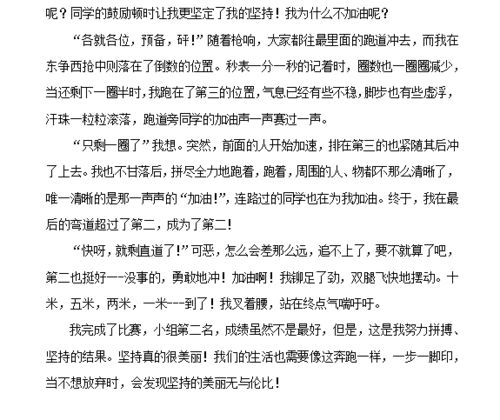 我選擇堅持了作文開(kāi)頭結尾