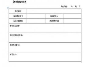 活動(dòng)的總結報告格式(總結報告的格式)