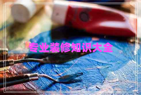 專(zhuān)業(yè)裝修知識大全