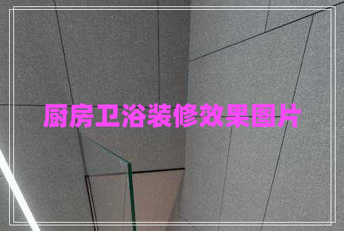 廚房衛浴裝修效果圖片